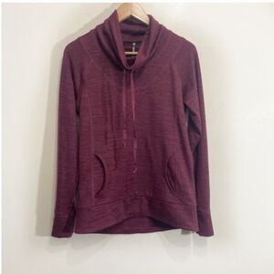 Kuhl Lea Turtleneck Knit Pullover Sweater Sz Small Pockets Maroon Cardinal Red
